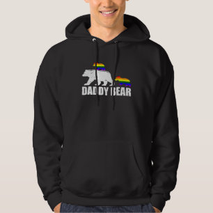 Daddy Bear 2 Kids  Proud LGBT Gay Pride Ally Dad B Hoodie