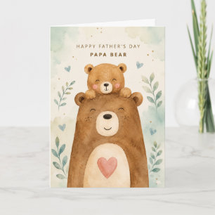 Daddy Bear and Little Bear Father's Day Card