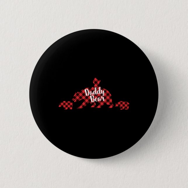 Daddy Bear Christmas 6 Cm Round Badge (Front)