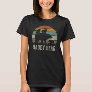 Daddy Bear  Dad Matching Family Cub 3 Kids Father' T-Shirt