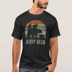 Daddy Bear  Dad Matching Family Cub 3 Kids Father' T-Shirt