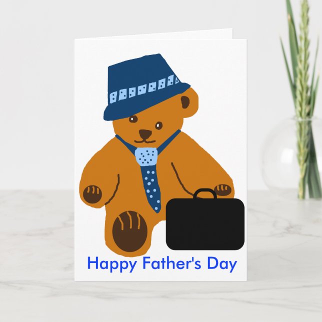 Daddy bear, Happy Father's Day card (Front)