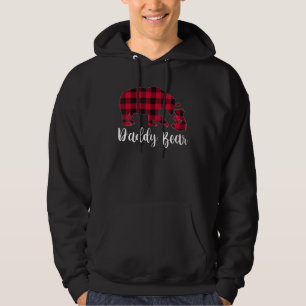 Daddy Bear Pajama Red Buffalo Plaid Hoodie