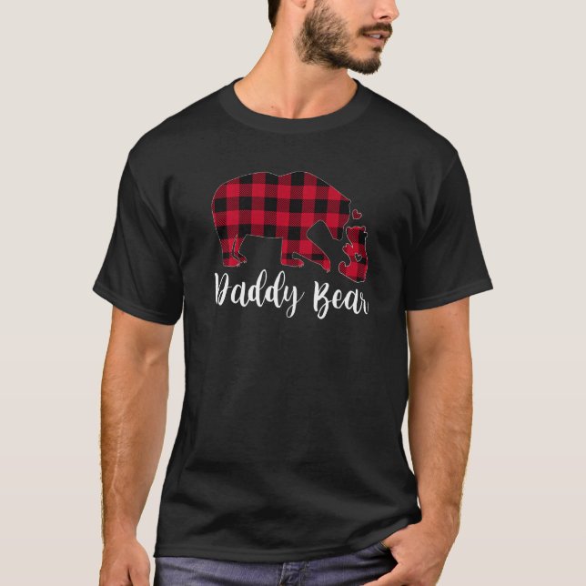 Daddy Bear Pajama Red Buffalo Plaid T-Shirt (Front)