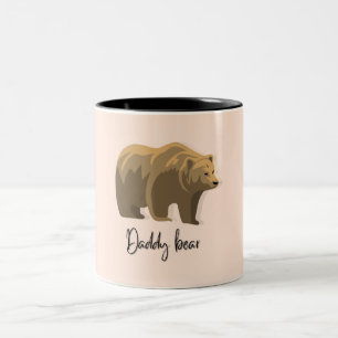 Daddy bear pastel colour Two-Tone coffee mug