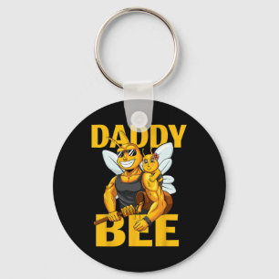 Daddy Bee Beekeeping Honey Daddy With Daughter Gir Key Ring