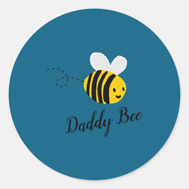 Daddy Bee  Classic Round Sticker (Front)