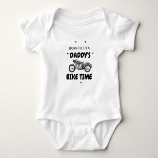 Daddy bike time baby bodysuit
