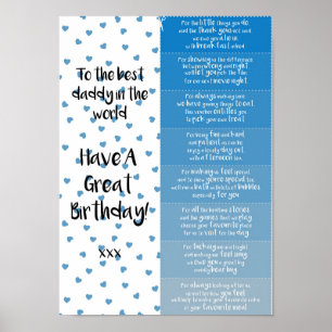 Daddy Birthday Coupons Poster