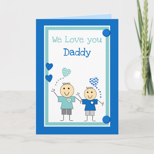Daddy birthday from little boy greeting card (Front)