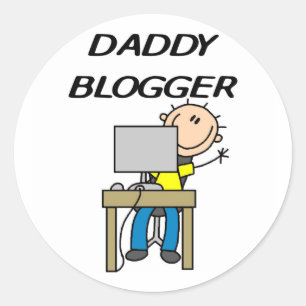 Daddy Blogger Tshirts and Gifts Classic Round Sticker