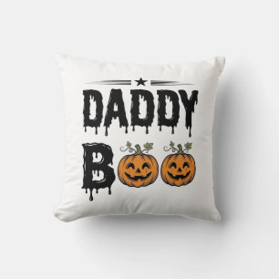 Daddy Boo Vintage Halloween Pumpkin Shirt Design_1 Cushion