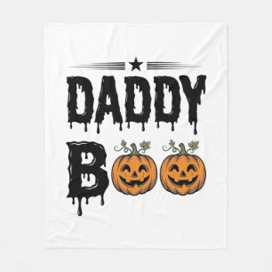 Daddy Boo Vintage Halloween Pumpkin Shirt Design_1 Fleece Blanket