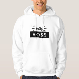 Daddy Boss Mens Coordinating Typography Hoodie