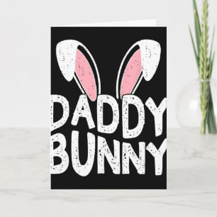 Daddy Bunny Ears Easter Family Matching Dad Father Card