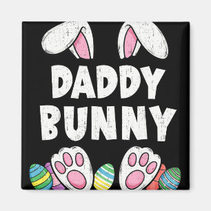 Daddy Bunny Ears Easter Family Matching Funny Happ Magnet