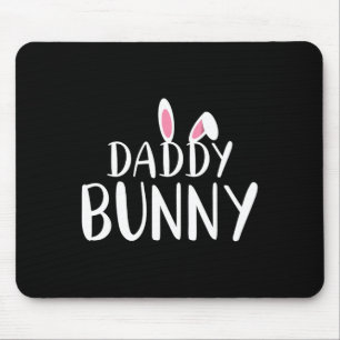 Daddy Bunny Easter Pregnant Mom Matching Couple  Mouse Pad