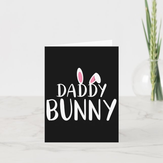Daddy Bunny Easter Pregnant Mum Matching Couple  Card (Front)