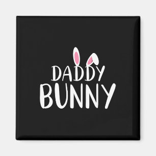 Daddy Bunny Easter Pregnant Mum Matching Couple  Magnet