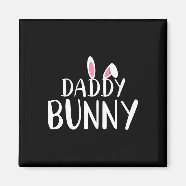 Daddy Bunny Easter Pregnant Mum Matching Couple  Magnet (Front)