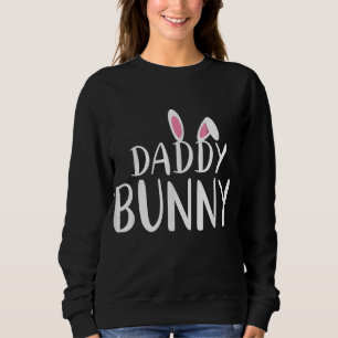 Daddy Bunny Easter Pregnant Mum Matching Couple Sweatshirt