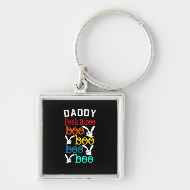 Daddy Bunny Game For Men_s Novelty Key Ring (Front)