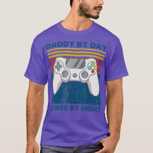Daddy By Day Gamer By Night Funny Dad Jokes T-Shirt