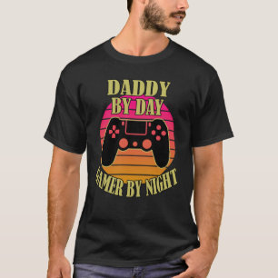Daddy By Day Gamer By Night  Video Game Controller T-Shirt
