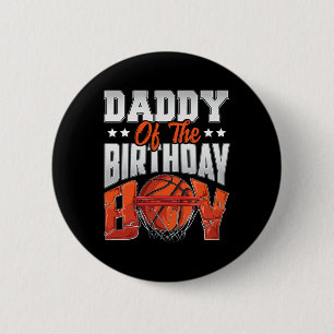 Daddy Bysketbyll Birthday Boy Family Byller B-day 6 Cm Round Badge