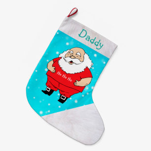 Daddy Christmas Stocking/Santa Claus Large Christmas Stocking