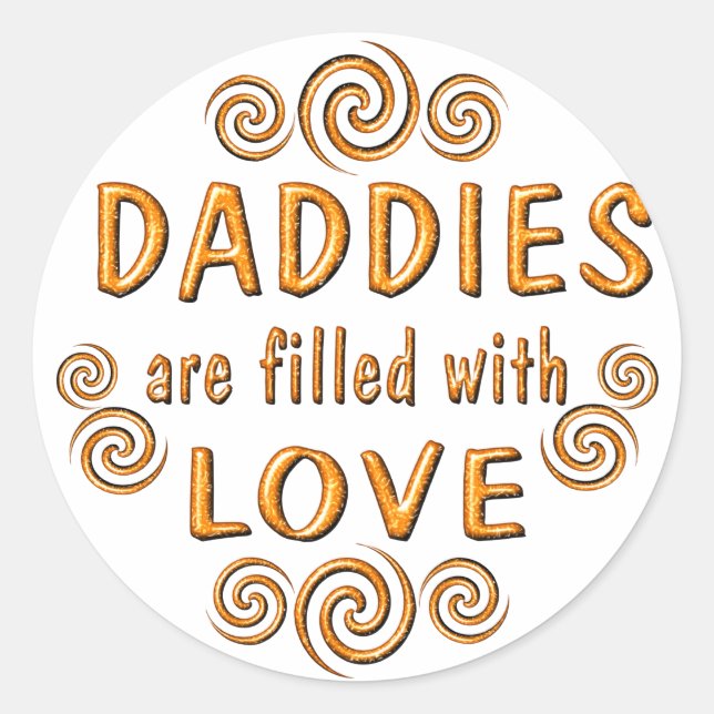 Daddy Classic Round Sticker (Front)