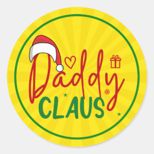 Daddy Claus Christmas Design-60094 Classic Round Sticker
