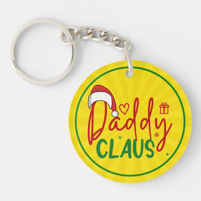 Daddy Claus Christmas Design-60094 Key Ring (Front)