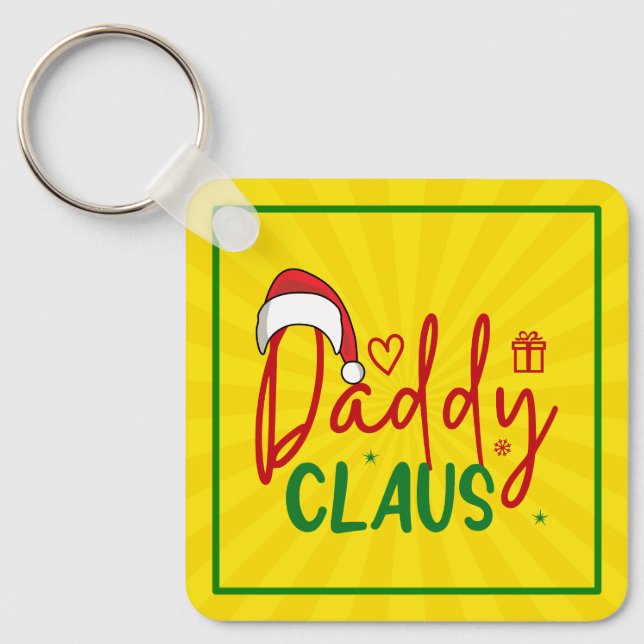 Daddy Claus Christmas Design-60094 Key Ring (Front)