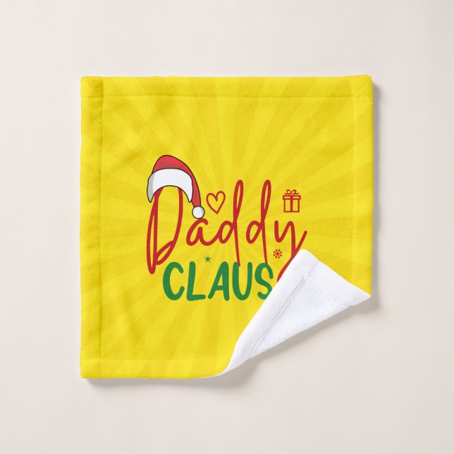 Daddy Claus Christmas Design-60094 Wash Cloth (Wash Cloth)