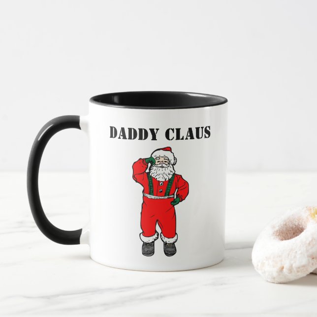 DADDY CLAUS HOLIDAY MUG (With Donut)