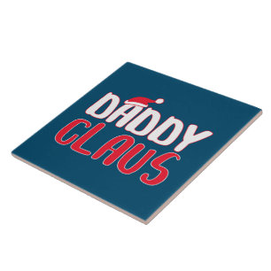 Daddy Claus Matching Santa Christmas Costume Ceramic Tile