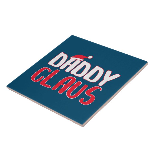 Daddy Claus Matching Santa Christmas Costume Ceramic Tile (Side)