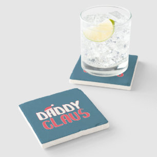 Daddy Claus Matching Santa Christmas Costume Stone Coaster