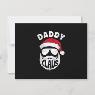 Daddy Claus Santa Claus Funny Christmas Matching P RSVP Card