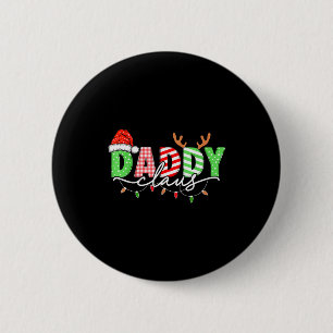 Daddy Claus Xmas Christmas Lights Pajama Family Ma 6 Cm Round Badge