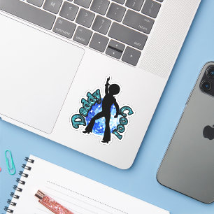Daddy Cool Disco Dance Father's Day Small Sticker