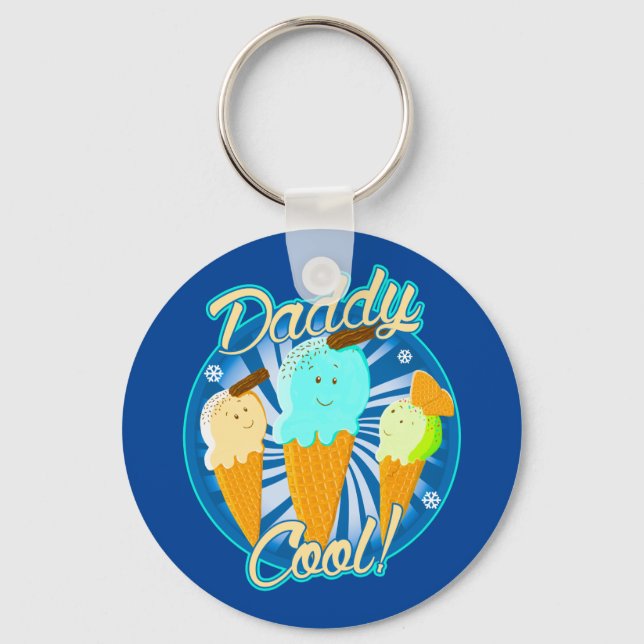 Daddy Cool Ice Cream Cones Key Ring (Front)