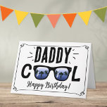 Daddy Cool Trendy Sunglasses Happy Birthday Card<br><div class="desc">Show your dad just how much you love him on his birthday with this cool greeting card. The inside of the card is blank for you to hand write a personal message or click edit to add wording or a photo of your choice.</div>