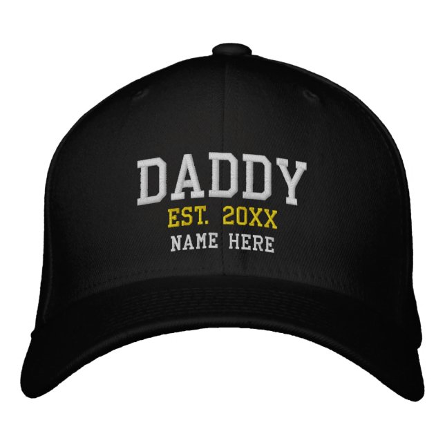 Daddy Custom Gift Embroidered Baseball Cap (Front)