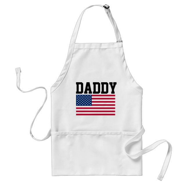 DADDY DAD MENS PATRIOTIC Aprons (Front)