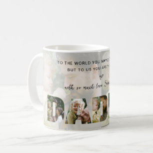 Daddy Dad Photo Collage Kid's name Father's Day Coffee Mug