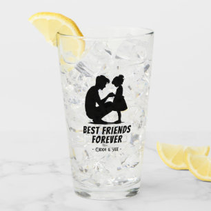 Daddy-Daughter Best Friend Forever - Custom Name 4 Glass