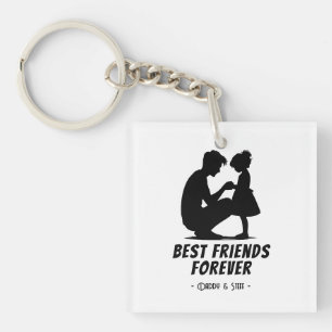 Daddy-Daughter Best Friend Forever - Custom Name 4 Key Ring