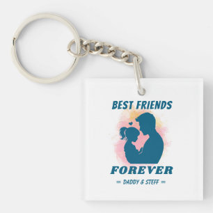 Daddy-Daughter Best Friend Forever - Custom Name 5 Key Ring